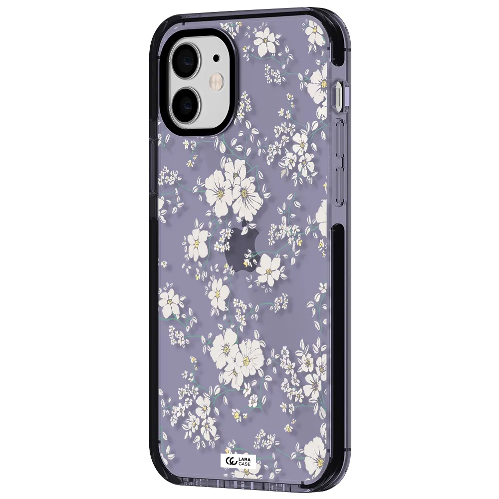 White Flower Apple iPhone 11 impact Lilac Case