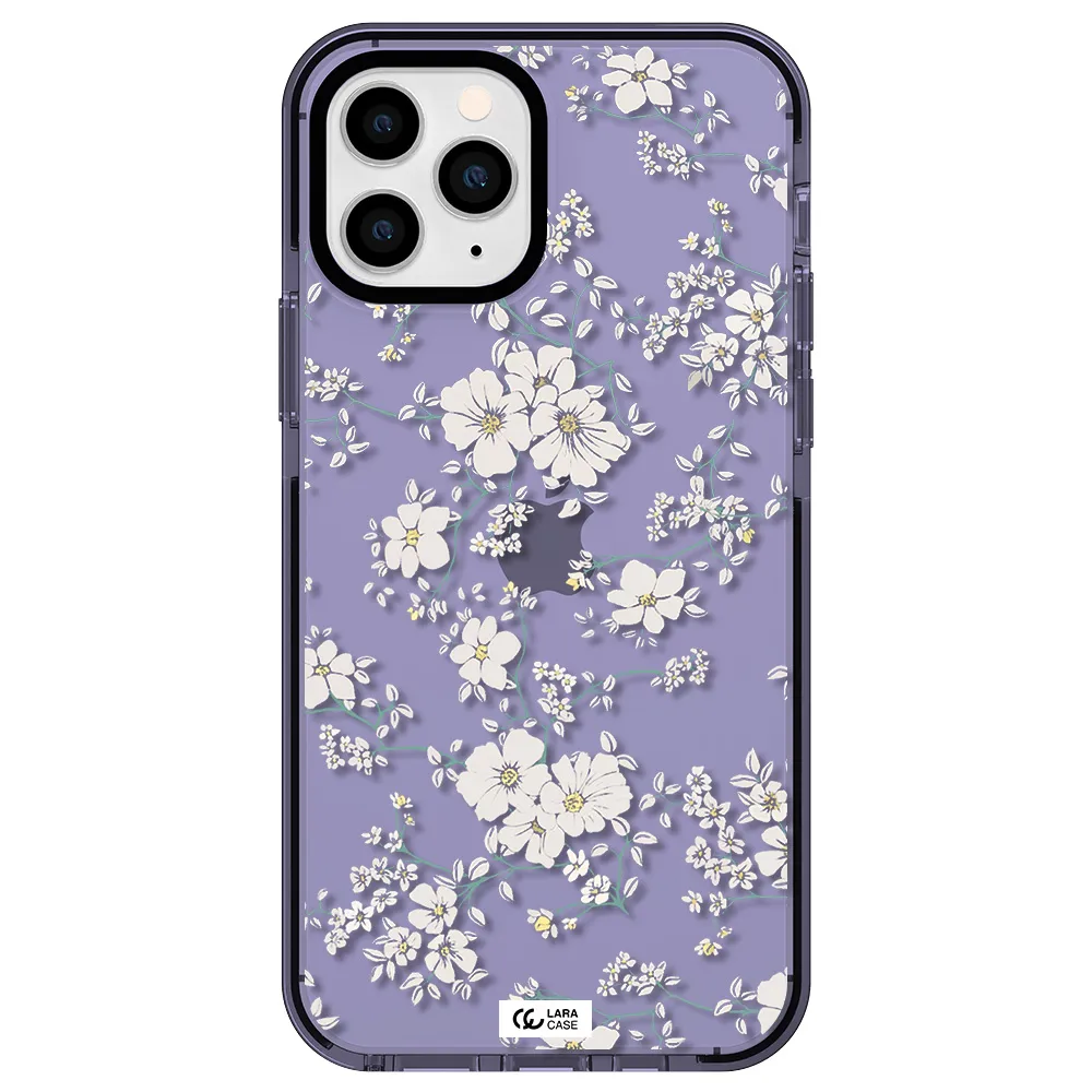 White Flower Apple iPhone 11 pro max impact Lilac Case