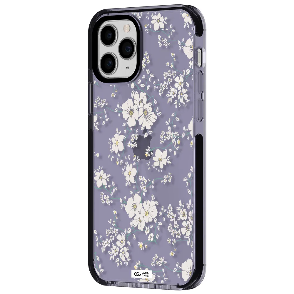White Flower Apple iPhone 11 pro max impact Lilac Case