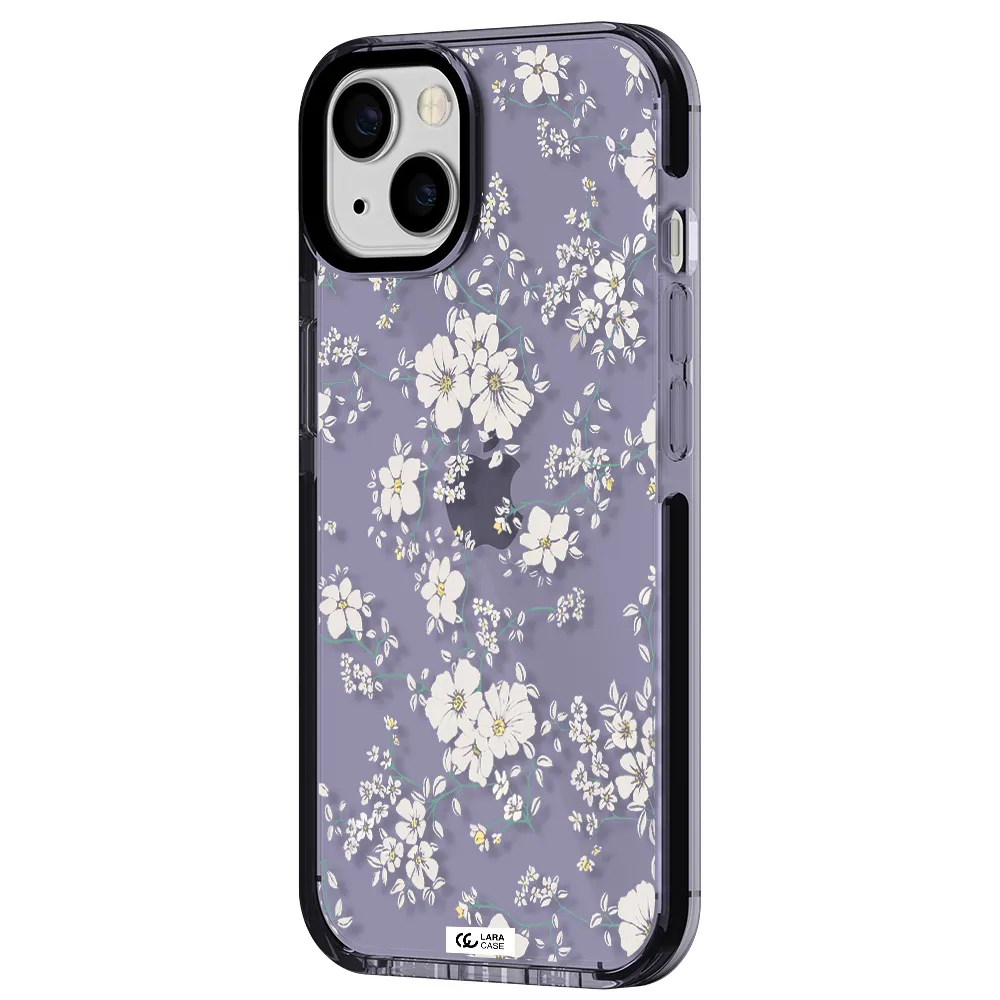 White Flower Apple iPhone 13 impact Lilac Case