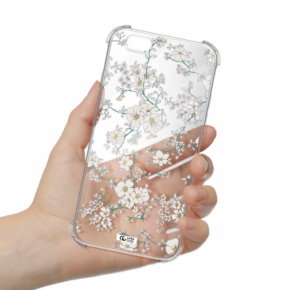 White Flower Apple iPhone 6 Clear PC Case