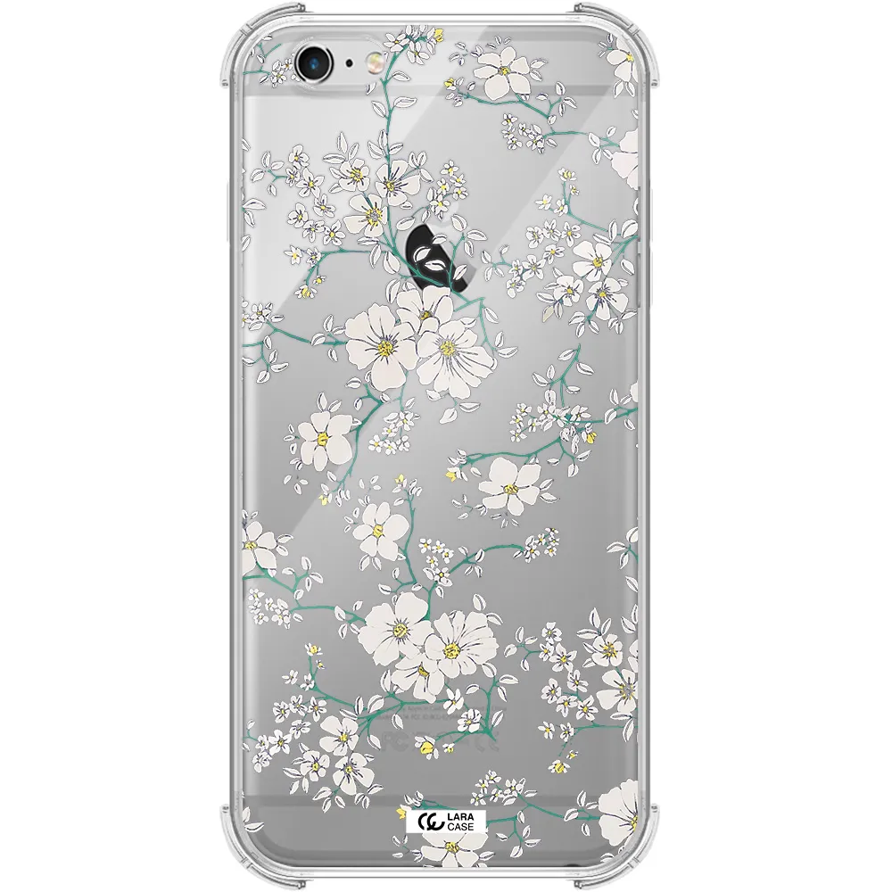 White Flower Apple iPhone 6S Clear PC Case