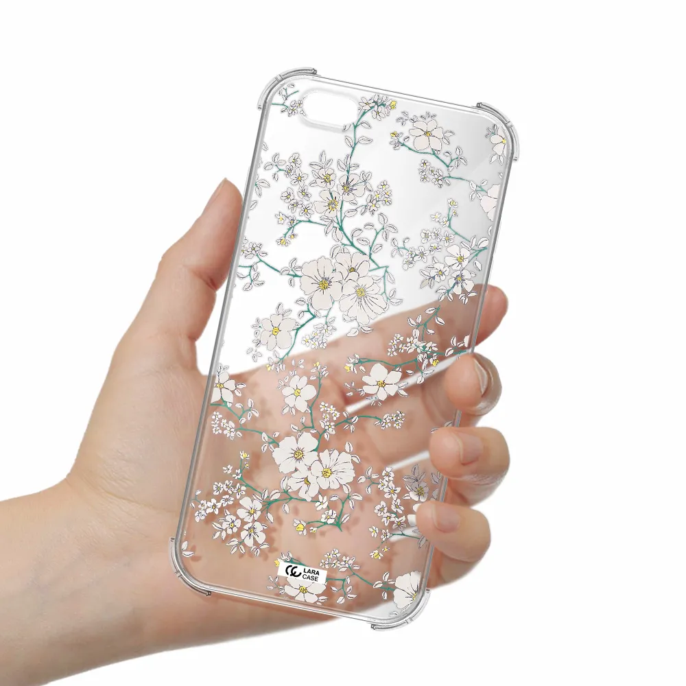 White Flower Apple iPhone 6S Clear PC Case
