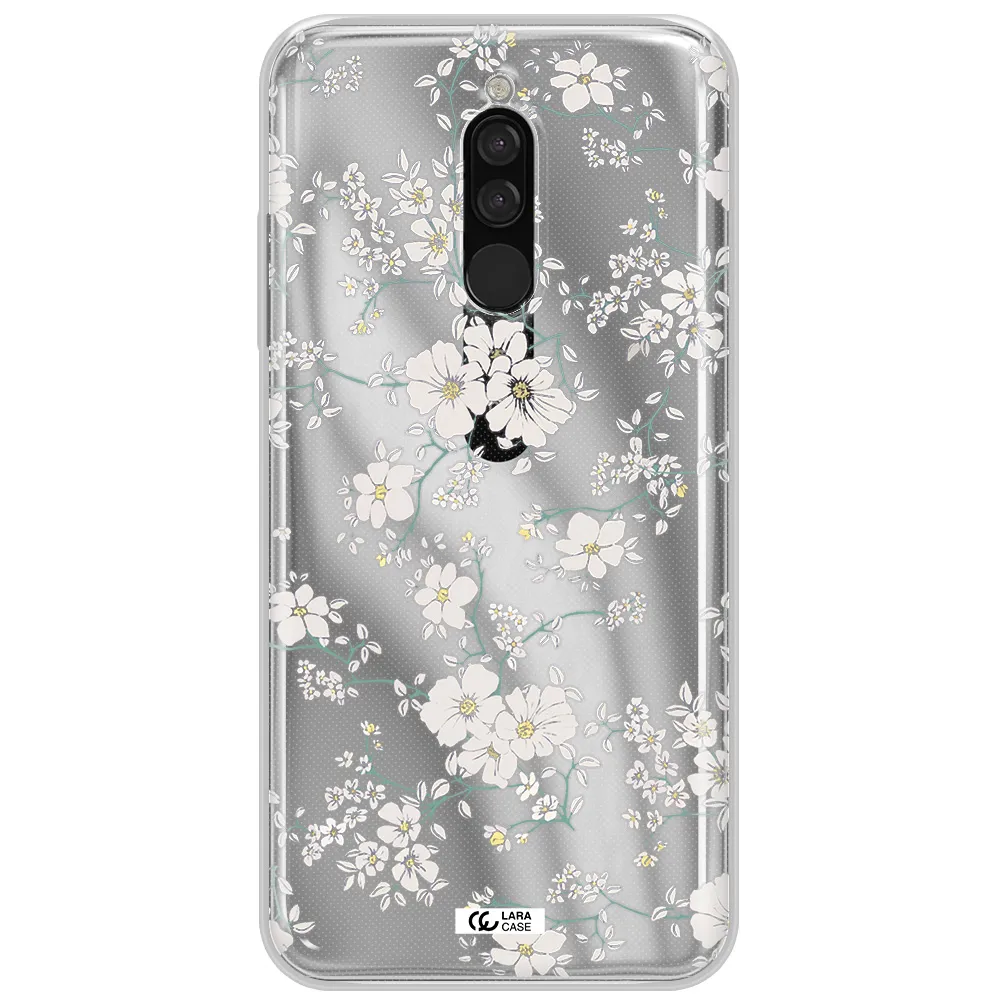 White Flower Xiaomi Redmi 8 Clear Tpu Case