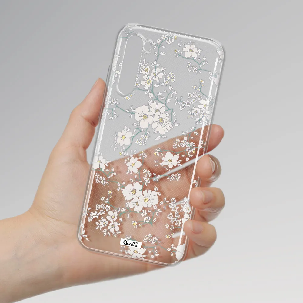 White Flower Xiaomi Redmi Note 8T Clear Tpu Case
