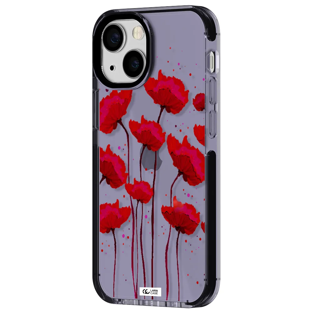 Red Fashion Flower Apple iPhone 13 mini impact Lilac Case