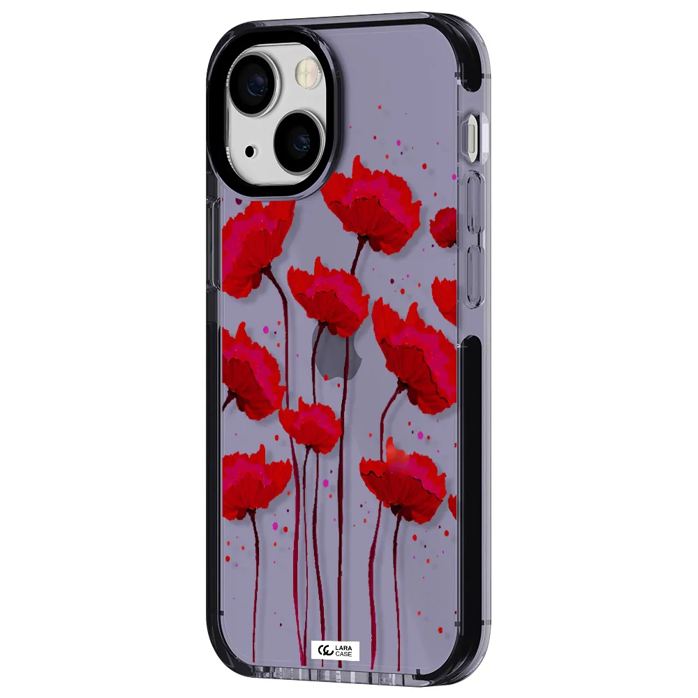 Red Fashion Flower Apple iPhone 15 impact Lilac Case