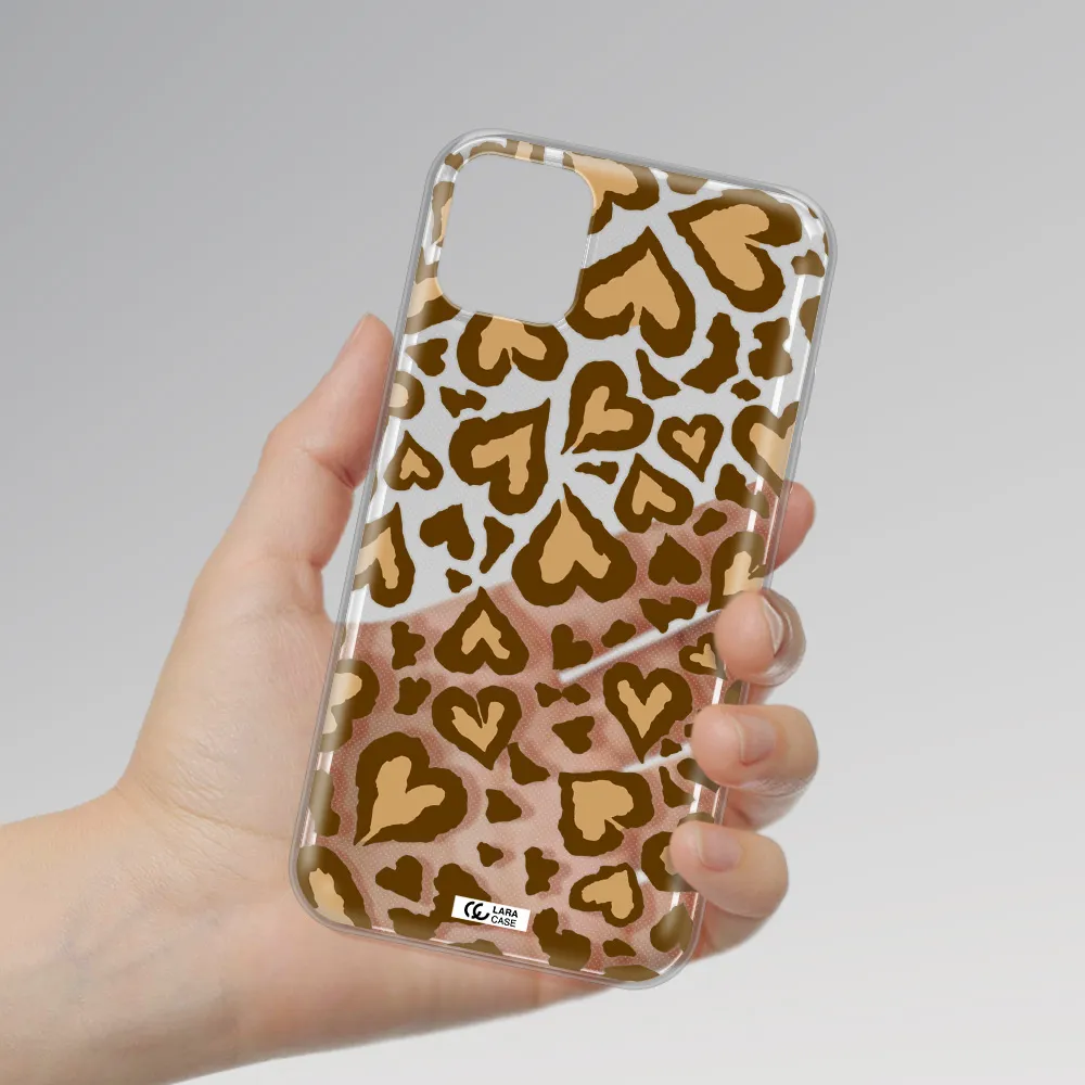 Heart Leopard Apple iPhone 11 Clear TPU Case