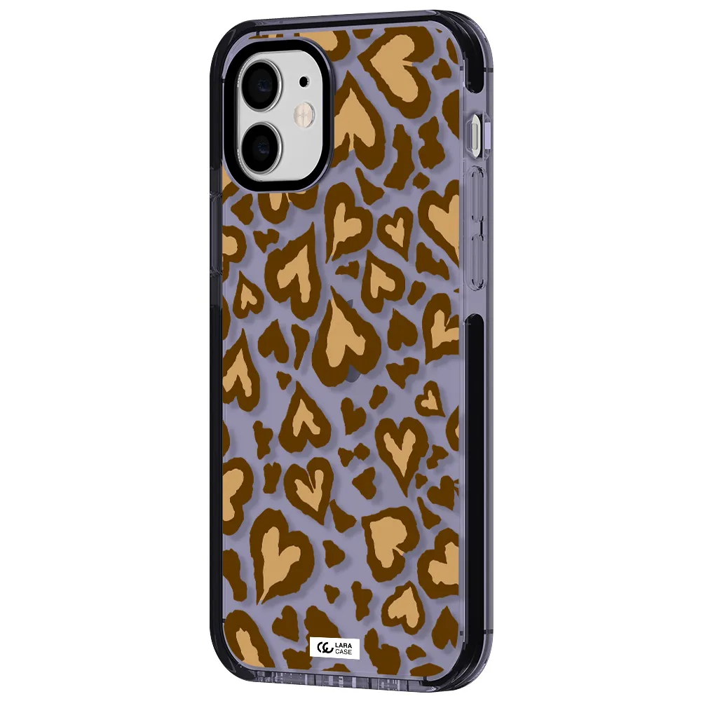 Heart Leopard Apple iPhone 11 impact Lilac Case