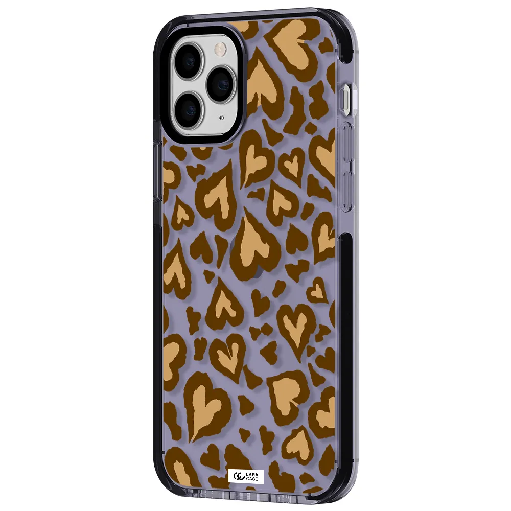 Heart Leopard Apple iPhone 11 pro max impact Lilac Case