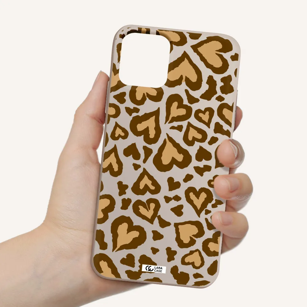 Heart Leopard Apple iPhone 11 pro max Silicone Stone Case