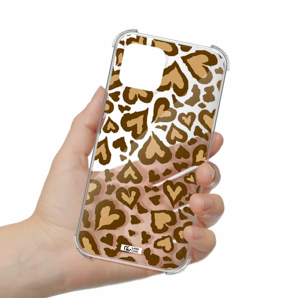 Heart Leopard Apple iPhone 12 mini Clear PC Case