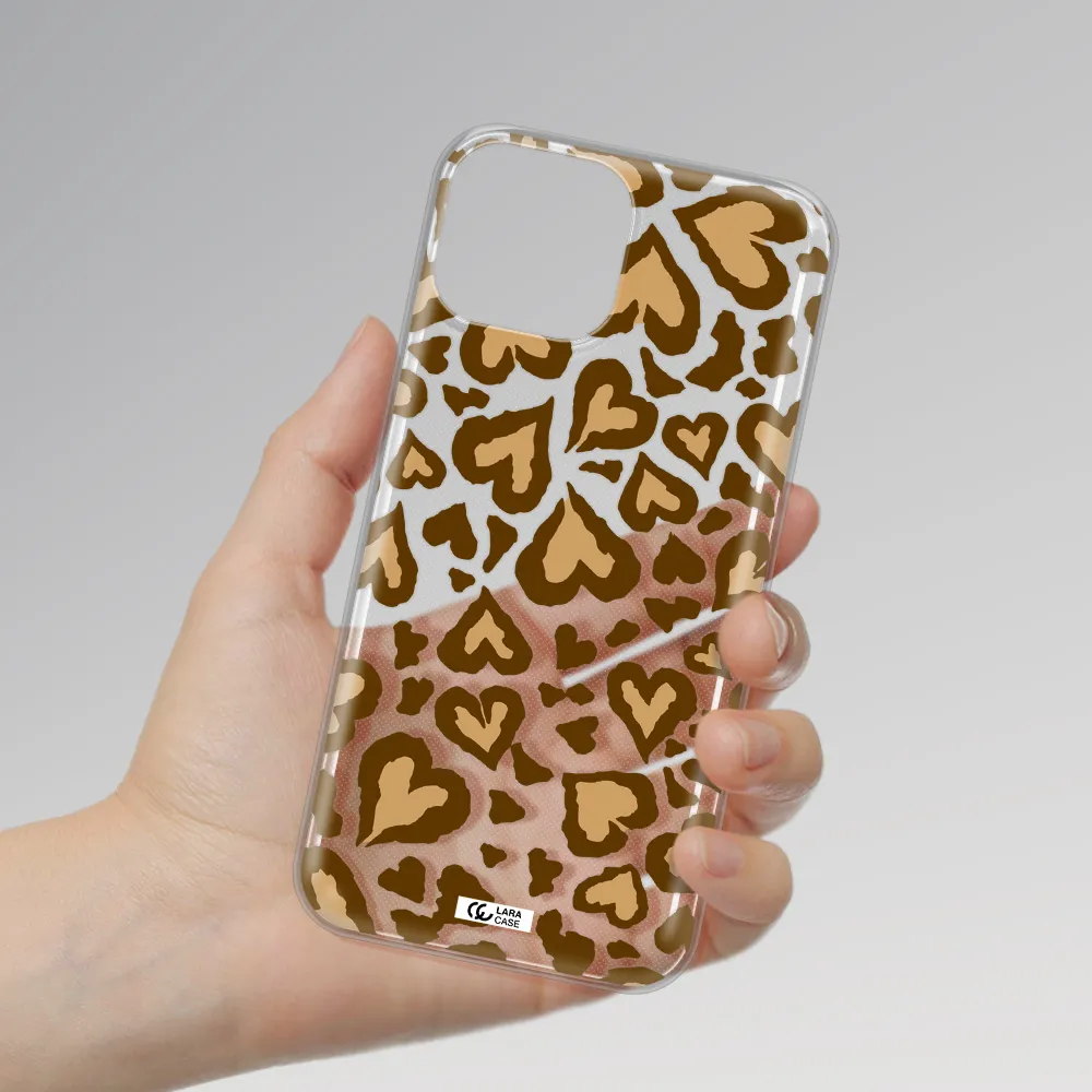 Heart Leopard Apple iPhone 13 Clear TPU Case