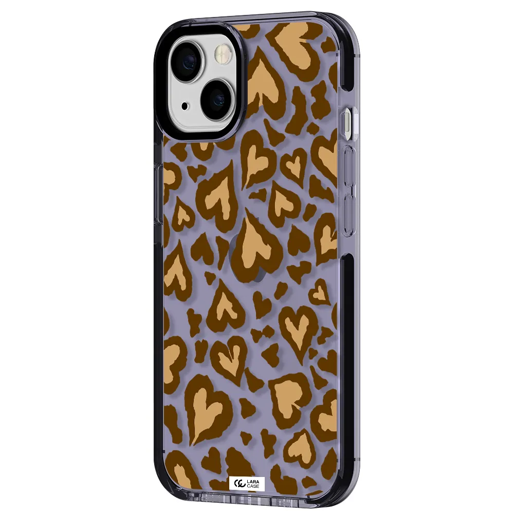 Heart Leopard Apple iPhone 13 impact Lilac Case