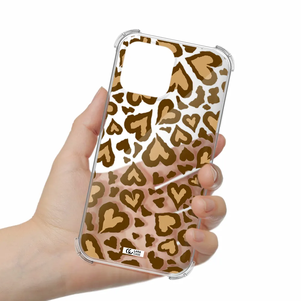 Heart Leopard Apple iPhone 13 Pro Clear PC Case