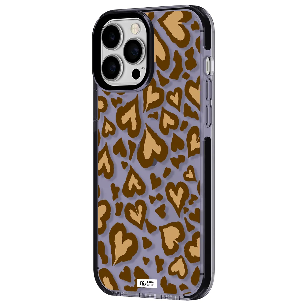 Heart Leopard Apple iPhone 13 Pro Max impact Lilac Case