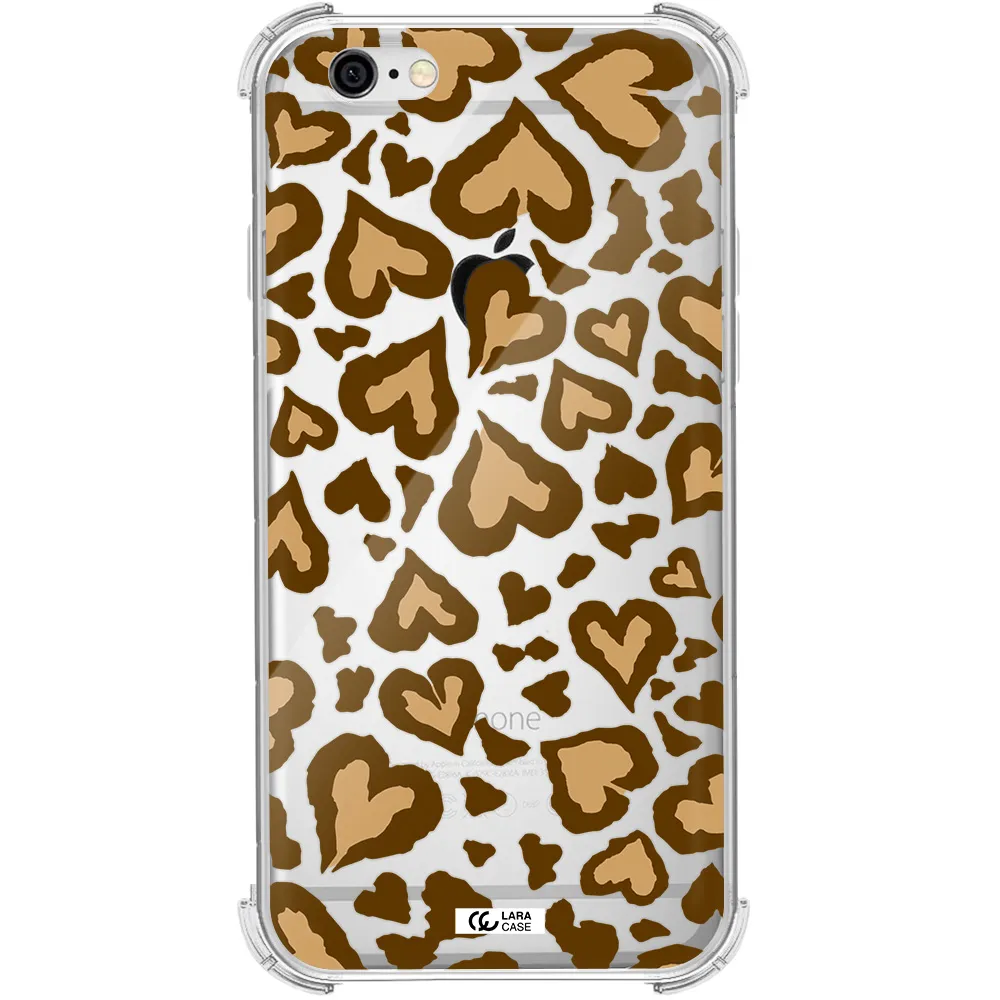 Heart Leopard Apple iPhone 6 Clear PC Case