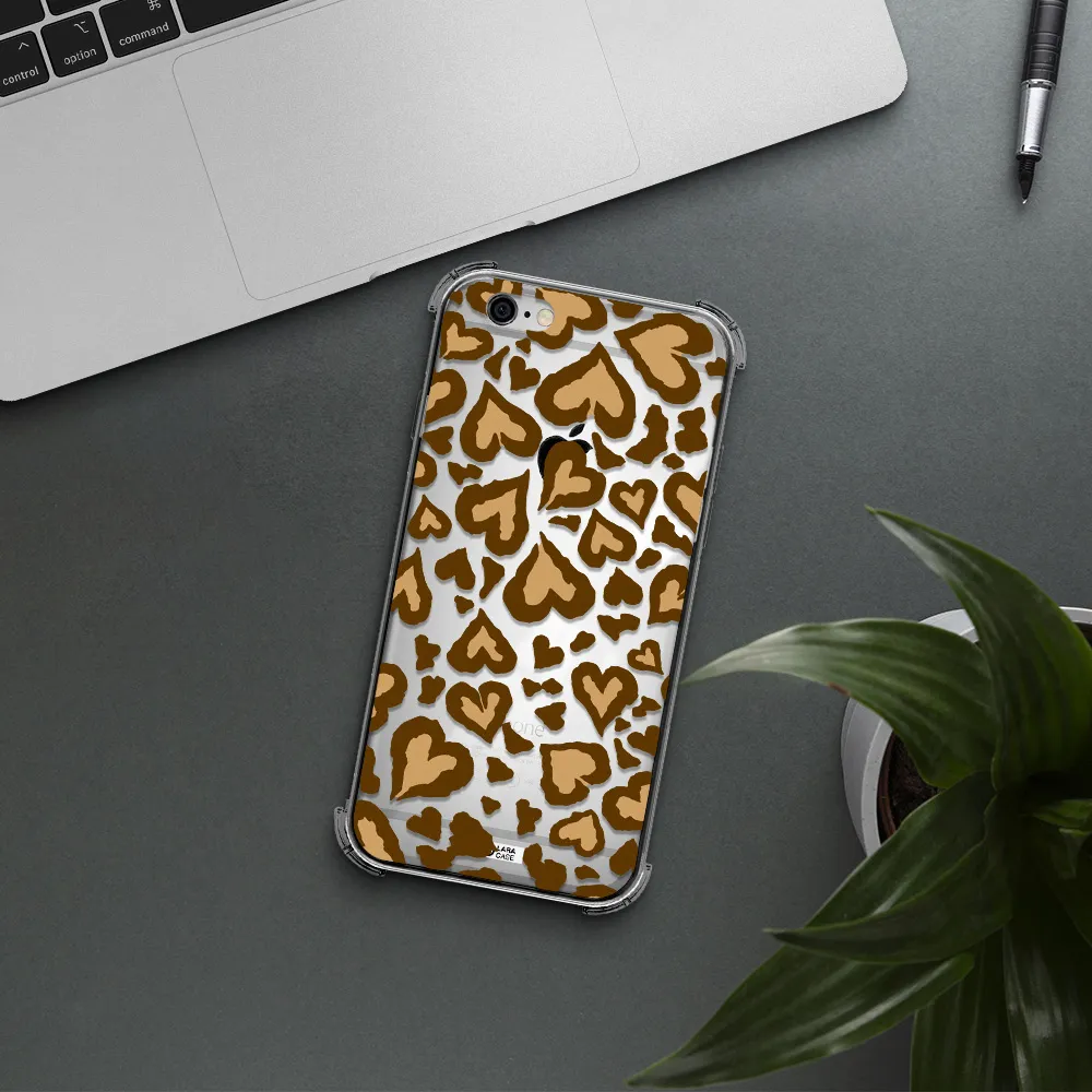 Heart Leopard Apple iPhone 6 Clear PC Case