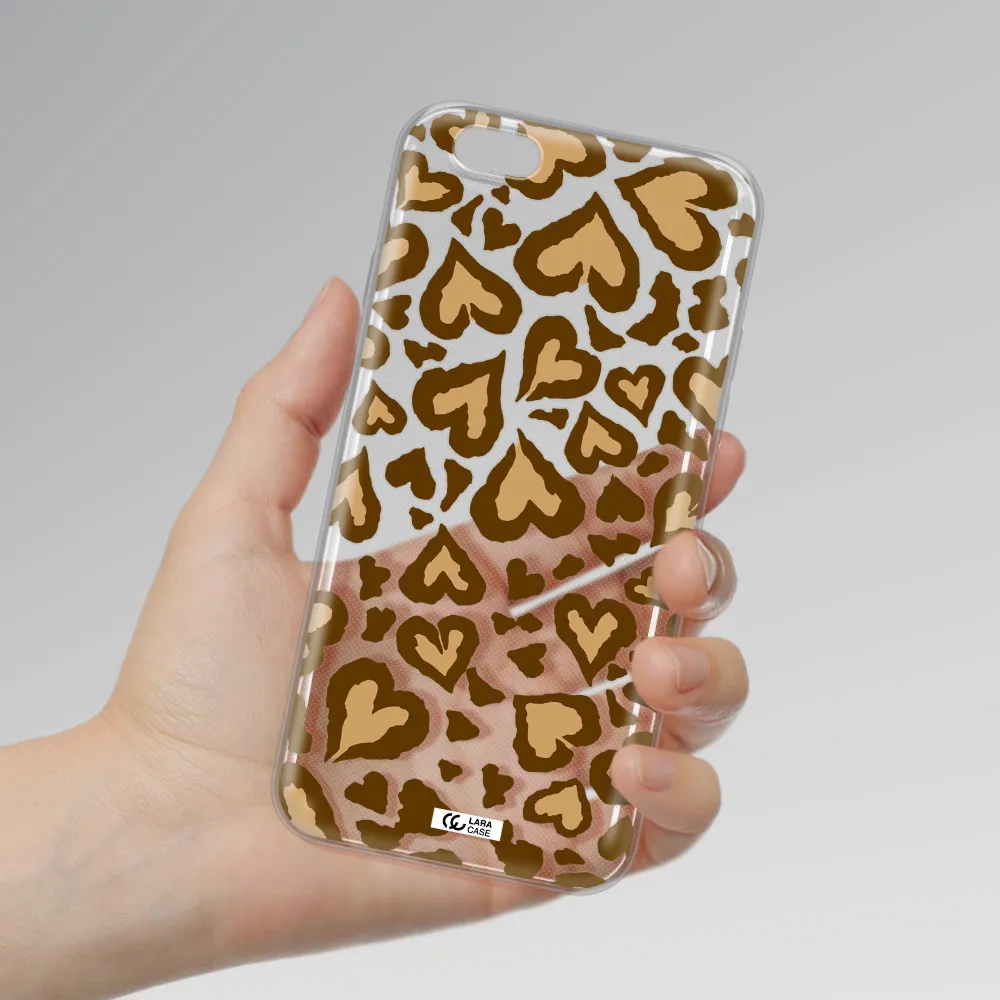 Heart Leopard Apple iPhone 6 Clear TPU Case