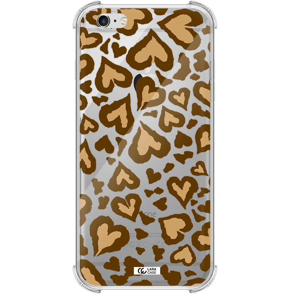 Heart Leopard Apple iPhone 6 plus Clear PC Case