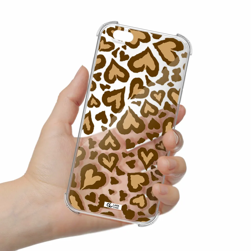Heart Leopard Apple iPhone 6 plus Clear PC Case