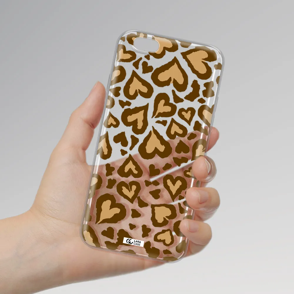 Heart Leopard Apple iPhone 6 plus Clear TPU Case