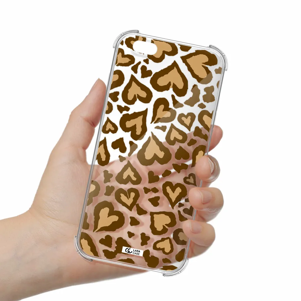 Heart Leopard Apple iPhone 6S Clear PC Case
