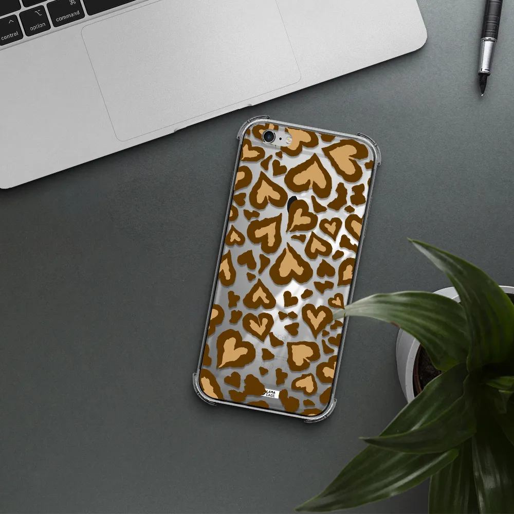 Heart Leopard Apple iPhone 6S Clear PC Case