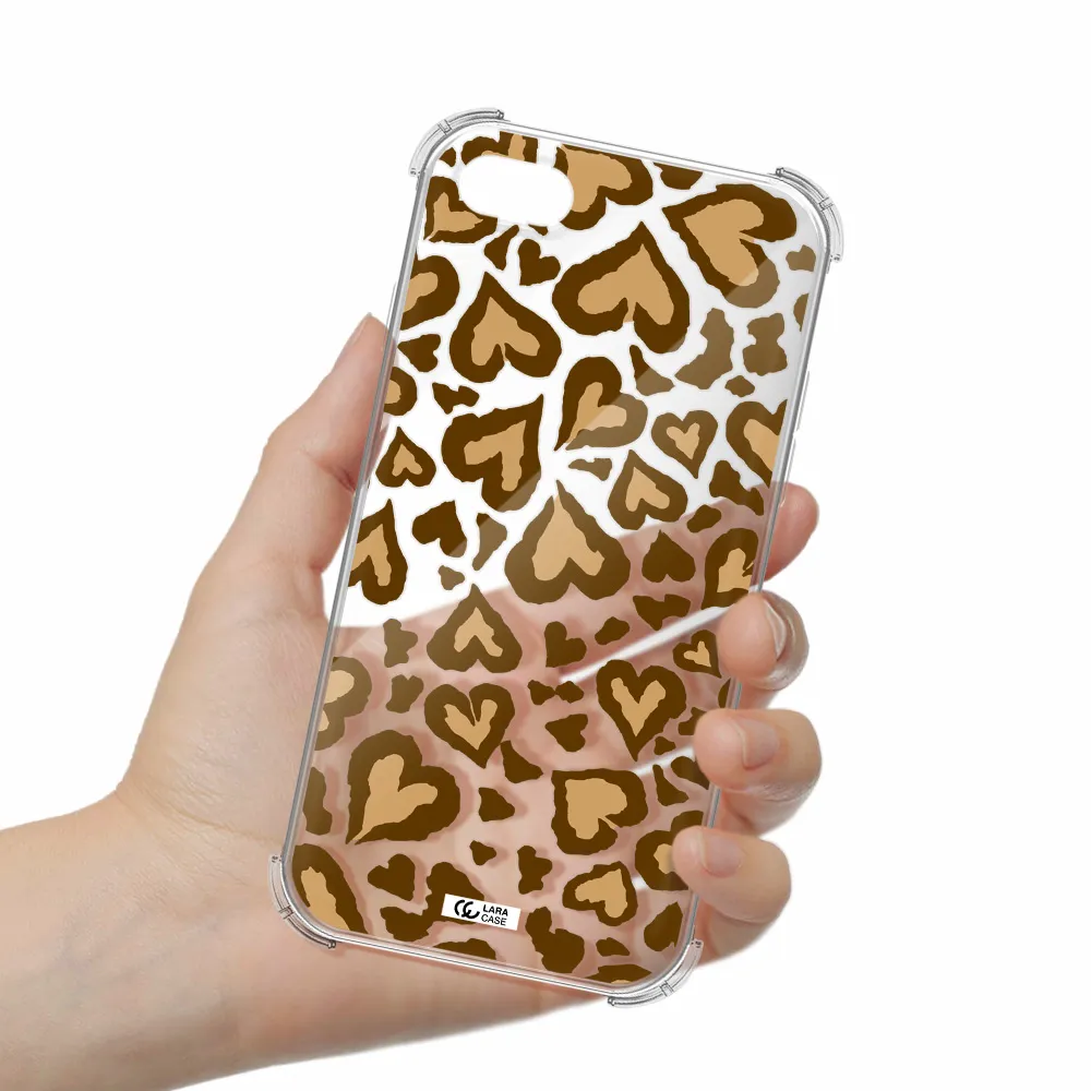 Heart Leopard Apple iPhone 7 Clear PC Case