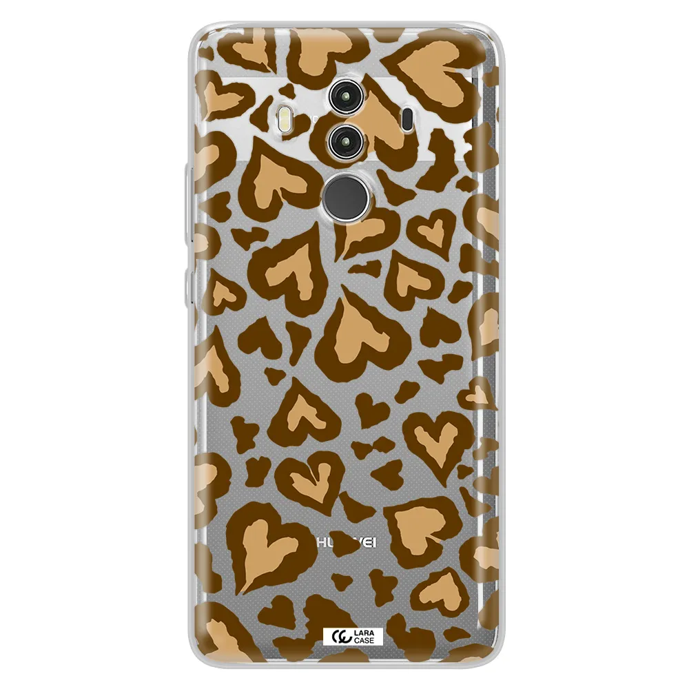 Heart Leopard Huawei Mate 10 Clear TPU Case
