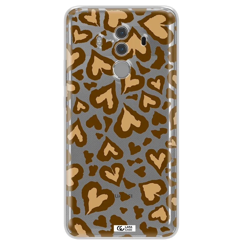 Heart Leopard Huawei Mate 10 Pro Clear TPU Case