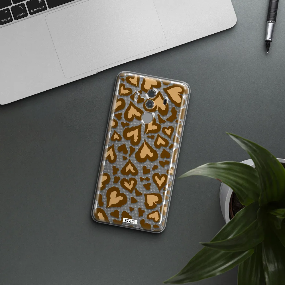 Heart Leopard Huawei Mate 10 Pro Clear TPU Case