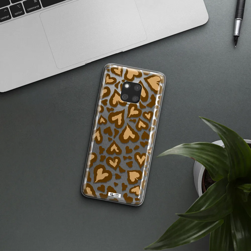 Heart Leopard Huawei Mate 20 Pro Clear TPU Case
