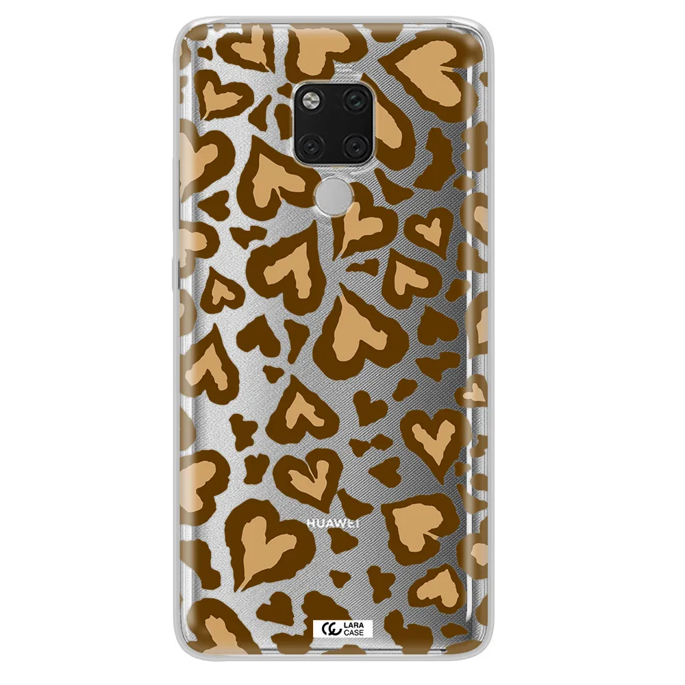 Heart Leopard Huawei Mate 20X Clear TPU Case