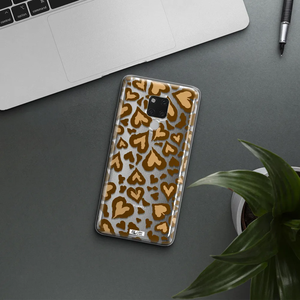 Heart Leopard Huawei Mate 20X Clear TPU Case