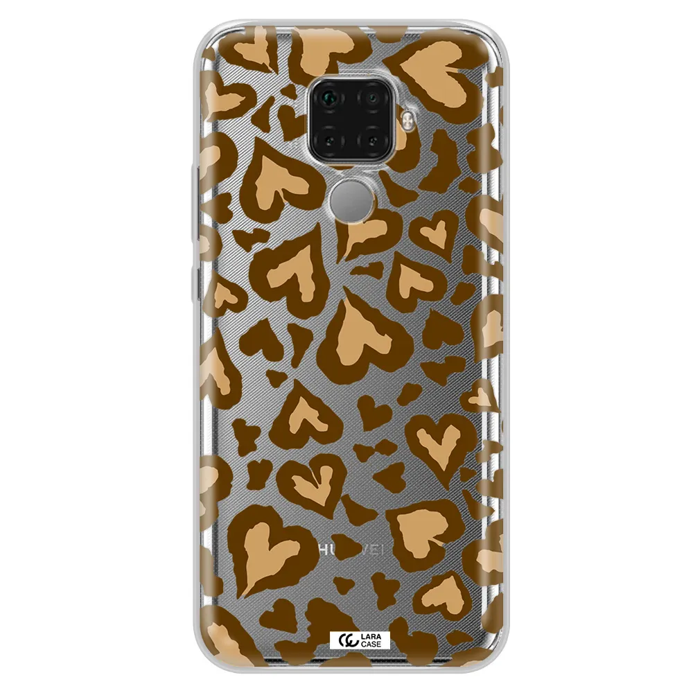 Heart Leopard Huawei Mate 30 Lite Clear TPU Case