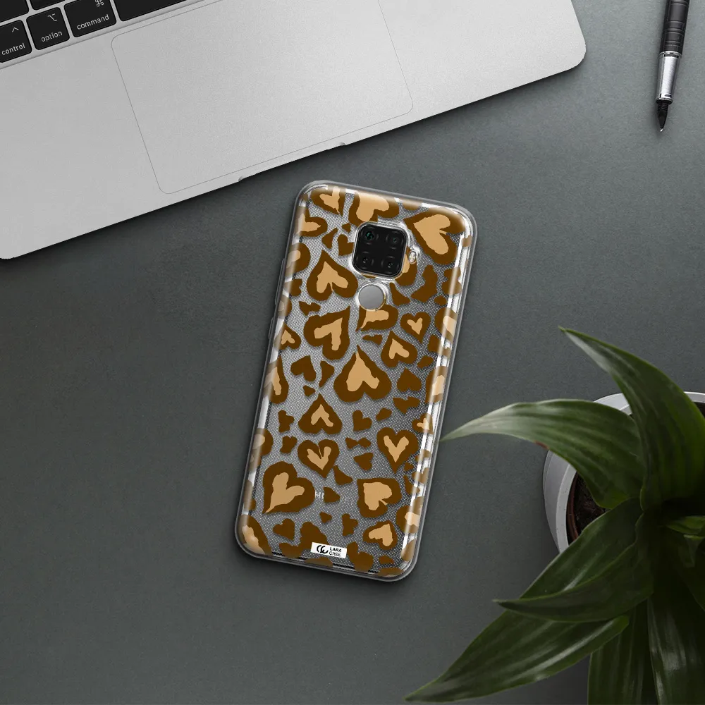 Heart Leopard Huawei Mate 30 Lite Clear TPU Case