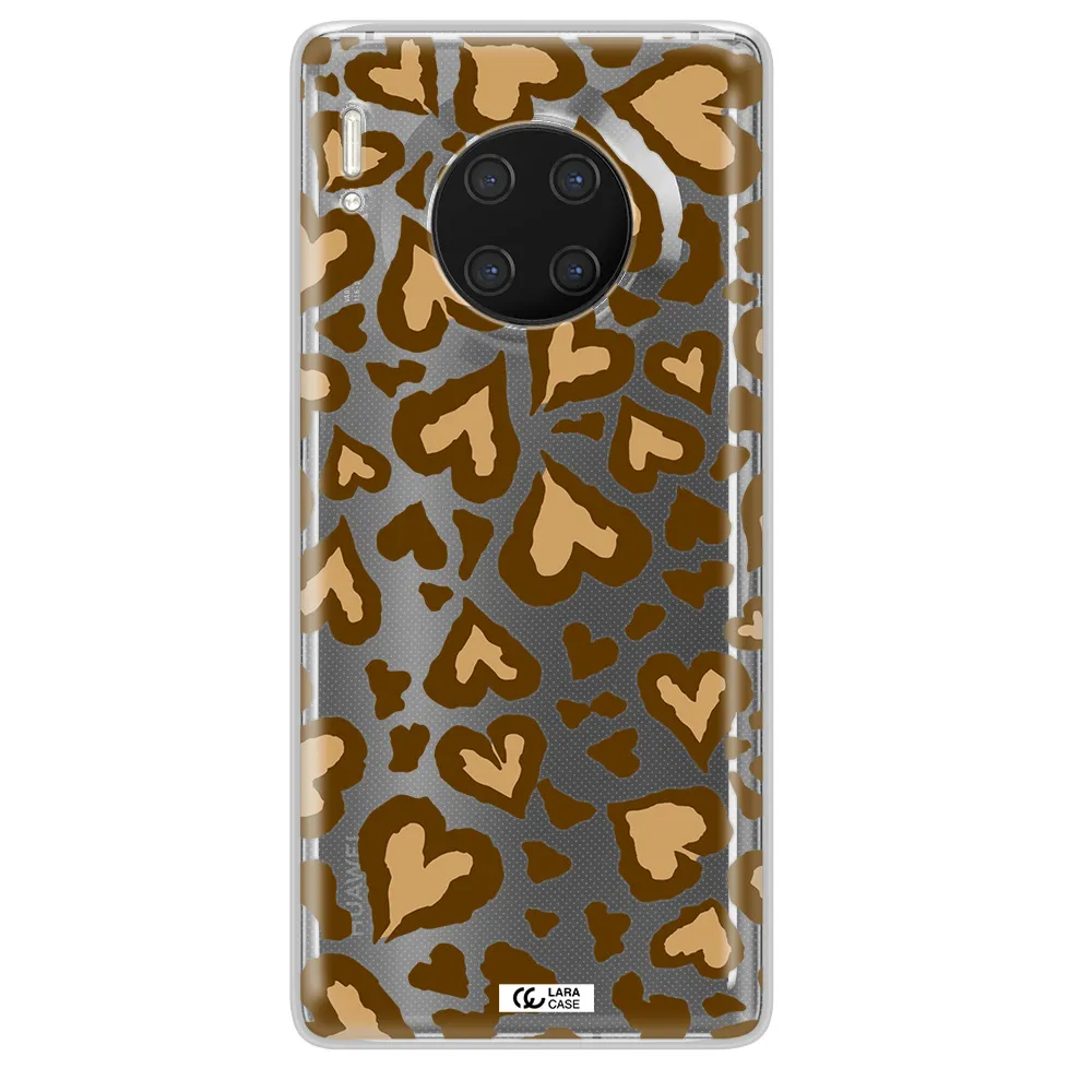 Heart Leopard Huawei Mate 30 Pro Clear TPU Case