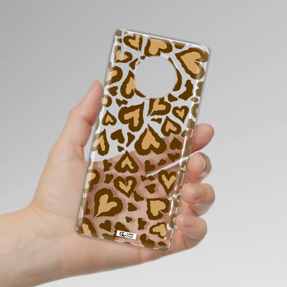 Heart Leopard Huawei Mate 30 Pro Clear TPU Case