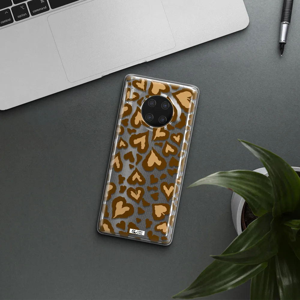 Heart Leopard Huawei Mate 30 Pro Clear TPU Case