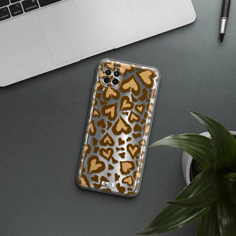 Heart Leopard Huawei Nova 7I Clear Tpu Case