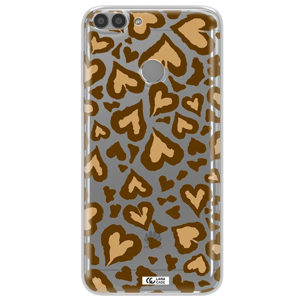 Heart Leopard Huawei P Smart Clear TPU Case