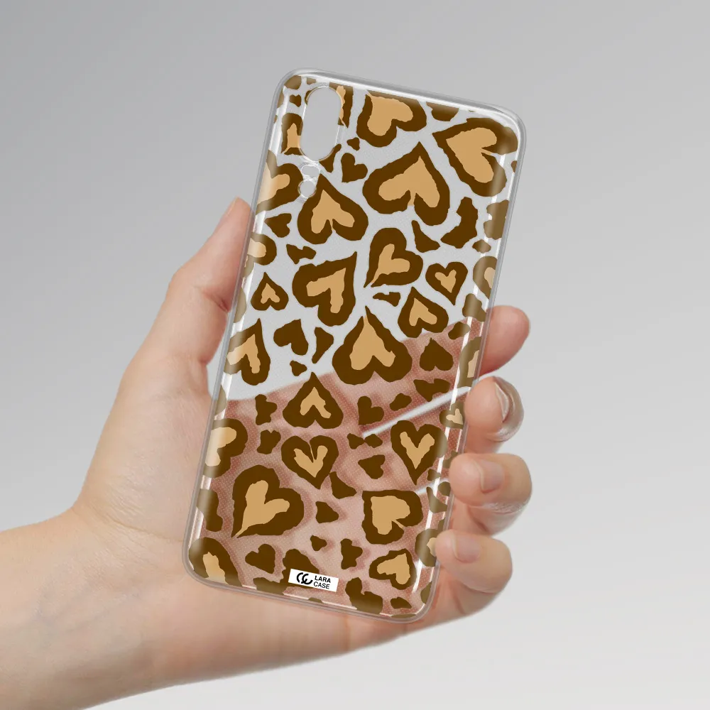 Heart Leopard Huawei P20 Clear TPU Case