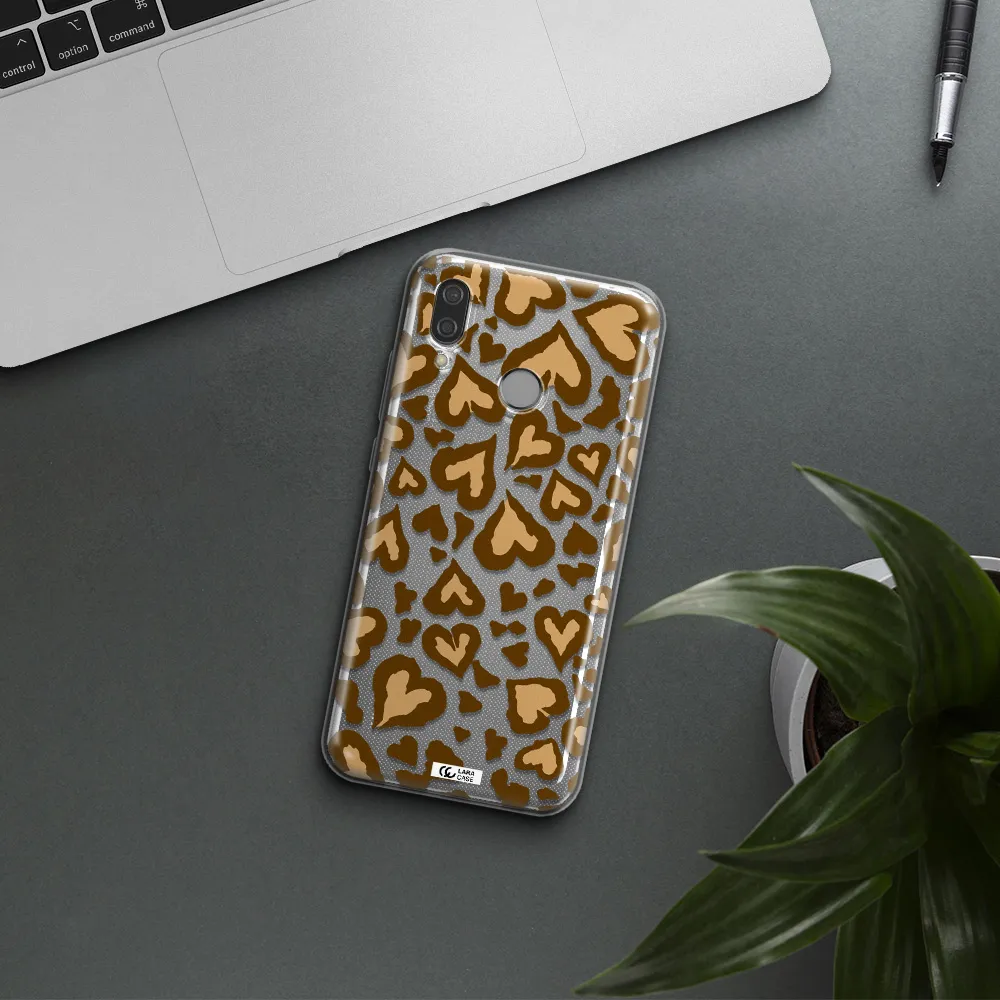 Heart Leopard Huawei P20 Lite Clear TPU Case