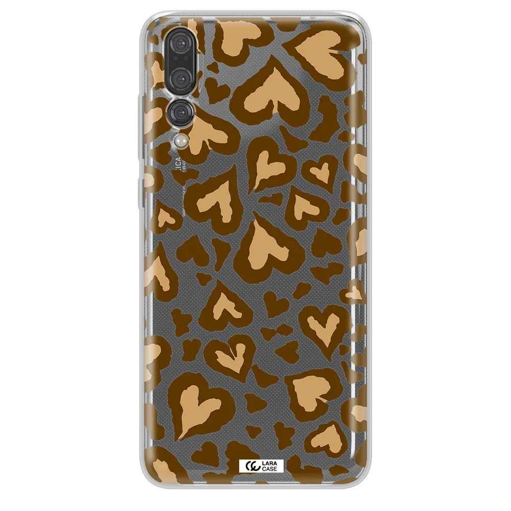 Heart Leopard Huawei P20 Pro Clear TPU Case