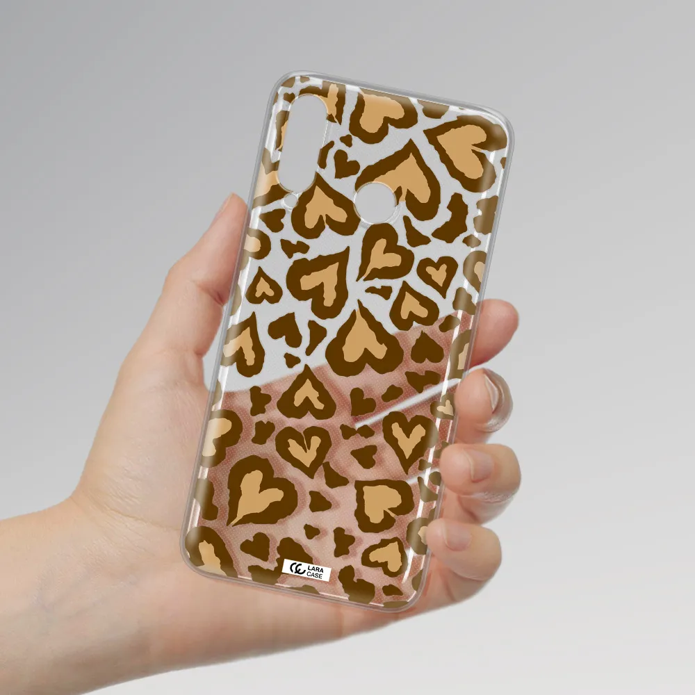 Heart Leopard Huawei P30 Lite Clear TPU Case