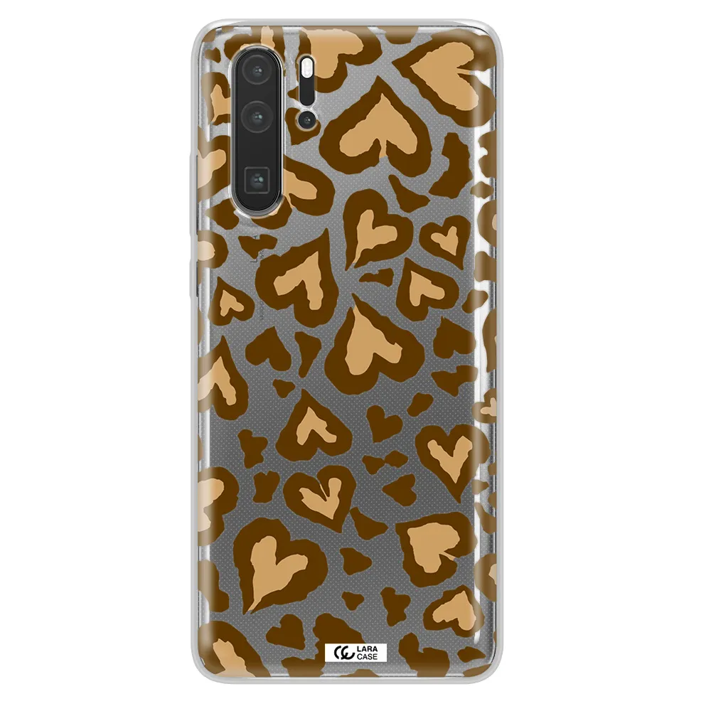 Heart Leopard Huawei P30 Pro Clear TPU Case