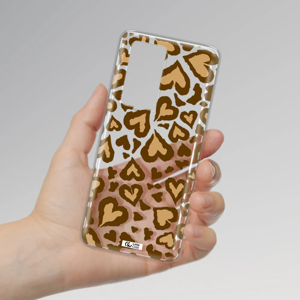 Heart Leopard Huawei P40 Pro Clear TPU Case