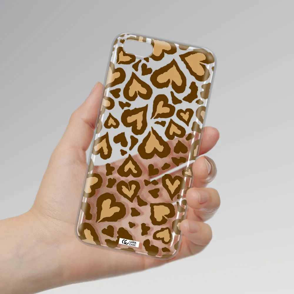 Heart Leopard Huawei Y5 2018 Clear TPU Case