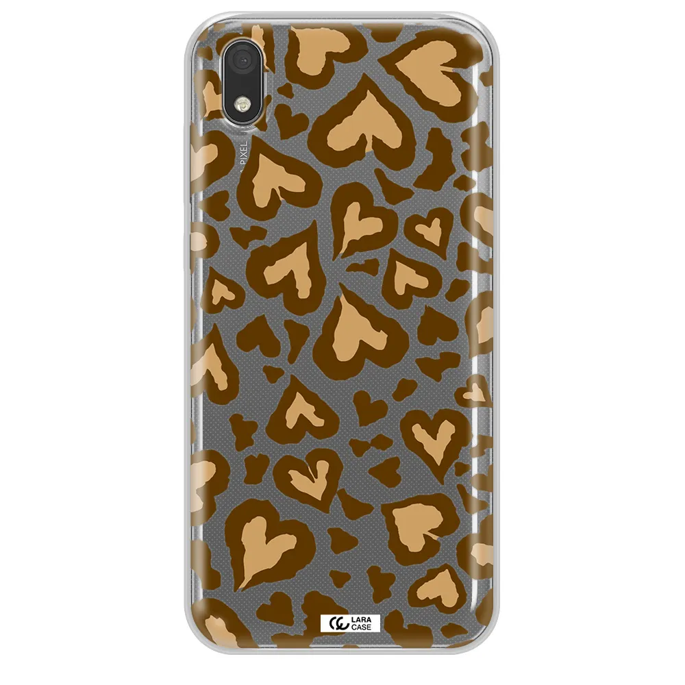 Heart Leopard Huawei Y5 2019 Clear TPU Case